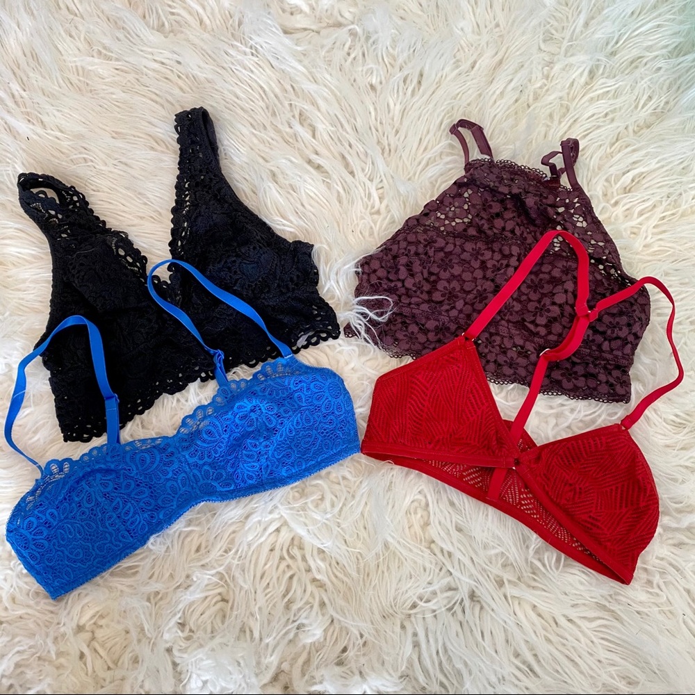 Aerie Lace Bralette Bundle XS & S